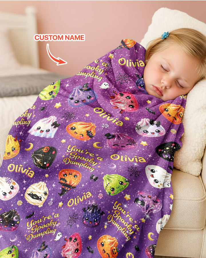 Custom Name You're A Spooky Dumpling Bamboo Blanket