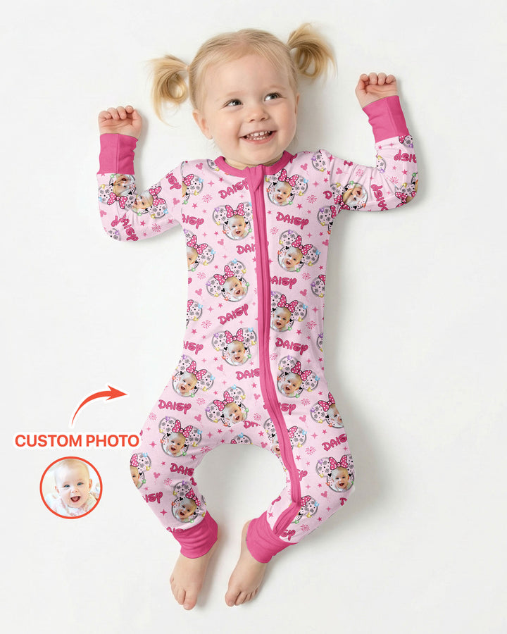 Gerippte Babykleidung mit individuellem Foto - Weich &amp; Skizzenhaft