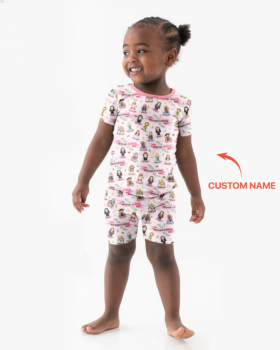 Zweiteiliges Pyjama-Set mit kurzen Ärmeln und Shorts im Sommer-Design