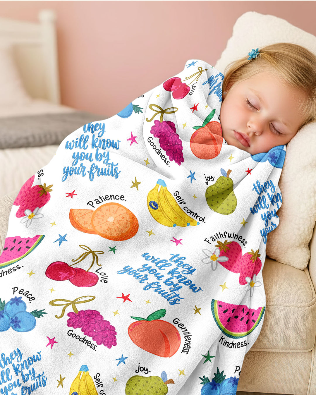 They Will Know You By Your Fruits Bamboo Blanket