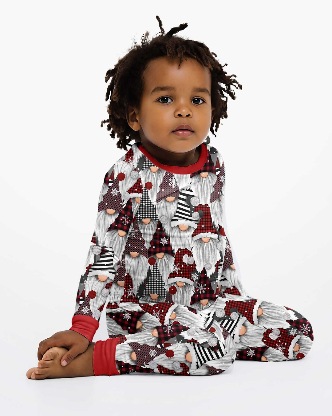 Christmas Gnome Bamboo Two Piece Long Sleeve Pajama Set