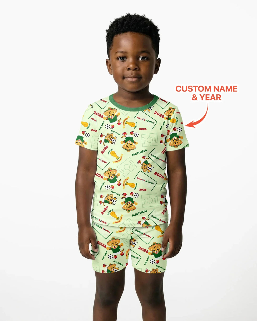 Zweiteiliges Pyjama-Set mit kurzen Ärmeln und Shorts im Sommer-Design
