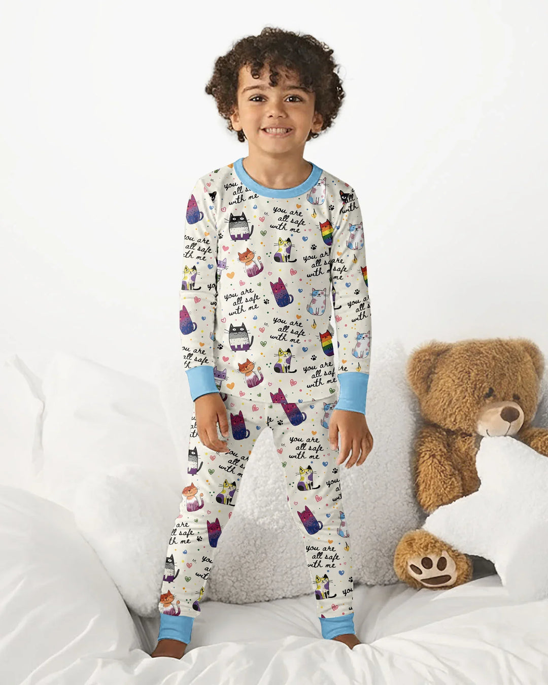 Zweiteiliges Langarm-Pyjama-Set mit Sommerfrüchten