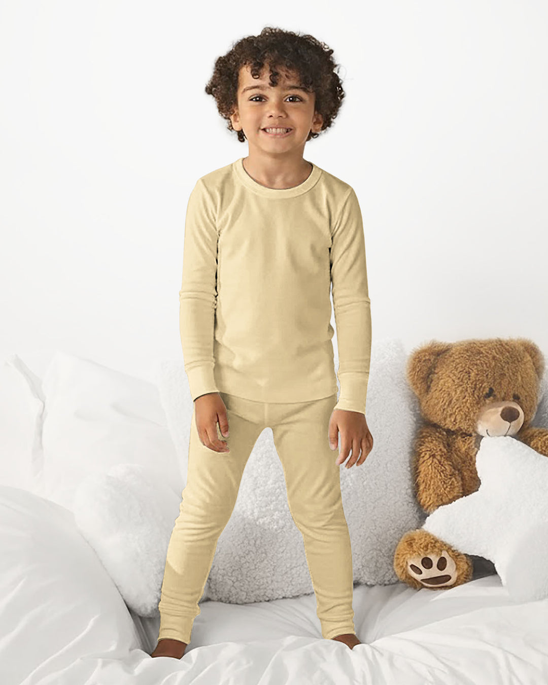 Butter Yellow Bamboo Two Piece Pajama Set