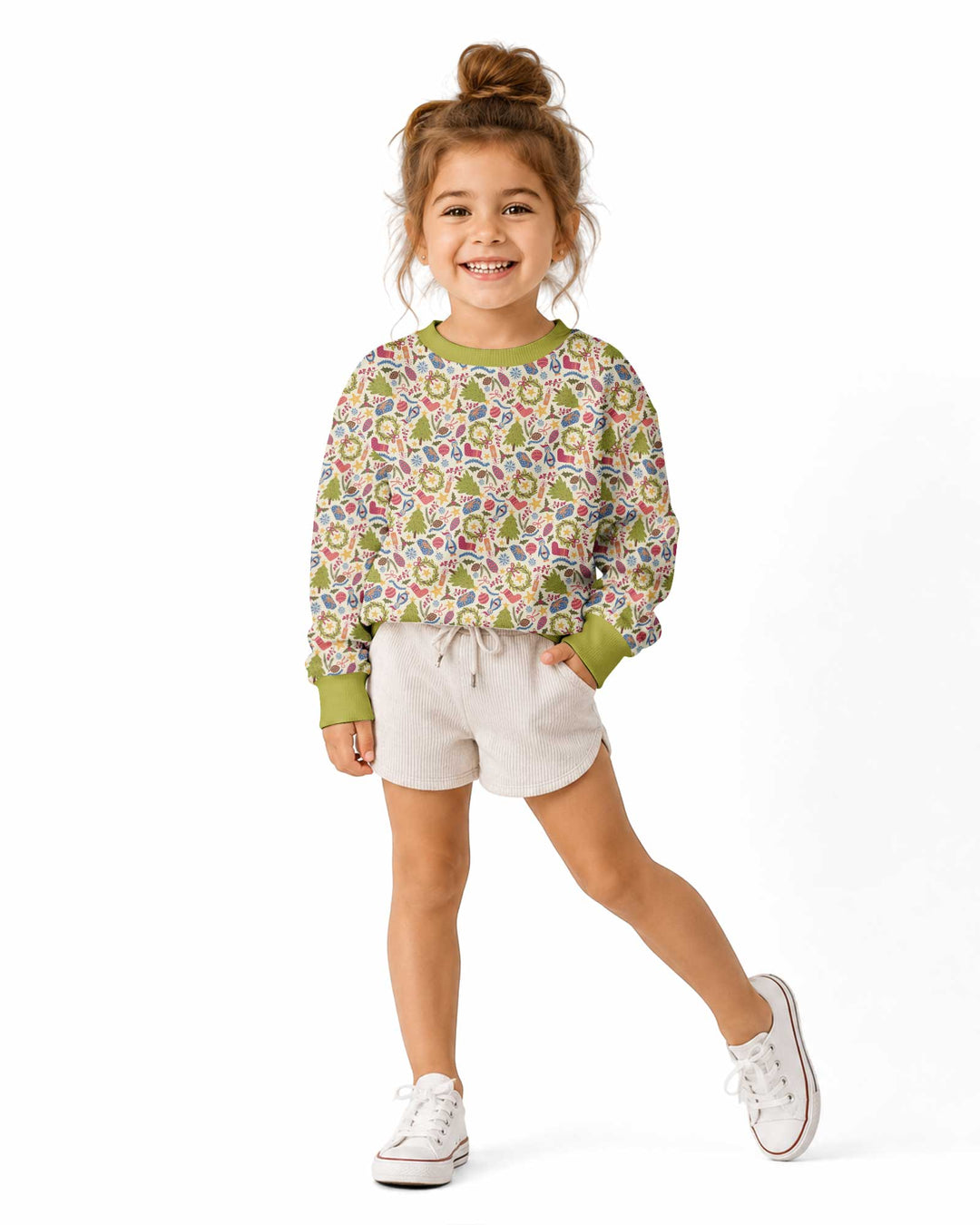 All Over Christmas Fun Bamboo Crewneck Sweatshirt