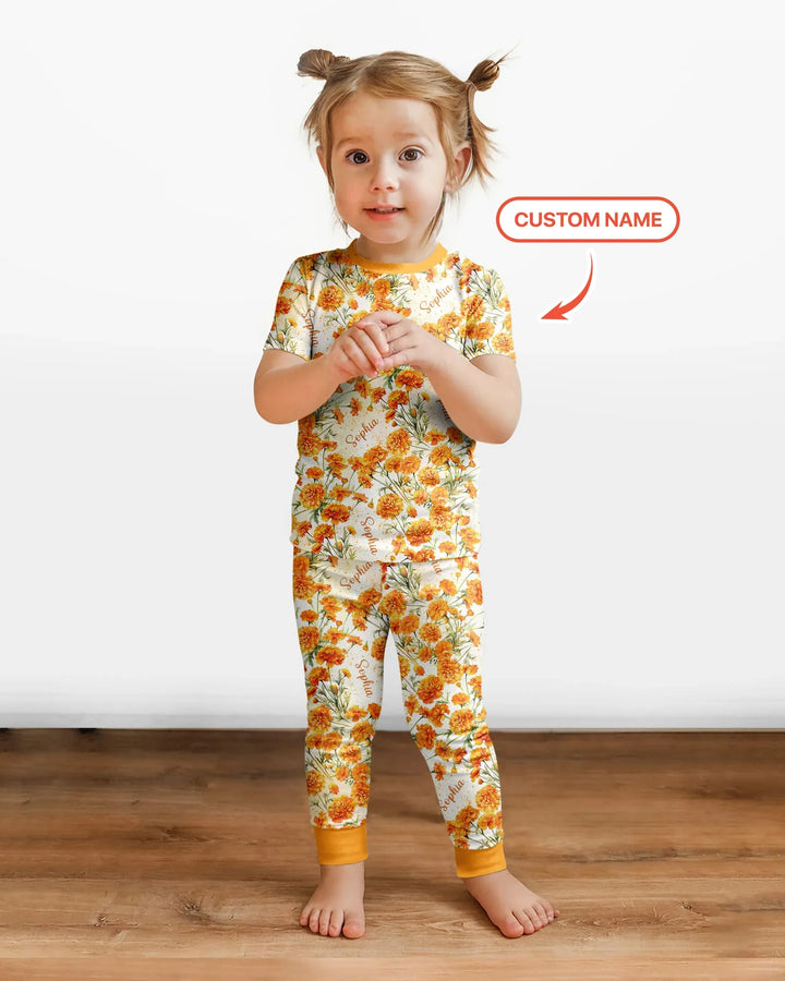Zweiteiliges, kurzärmliges Pyjama-Set mit Marienkäfern
