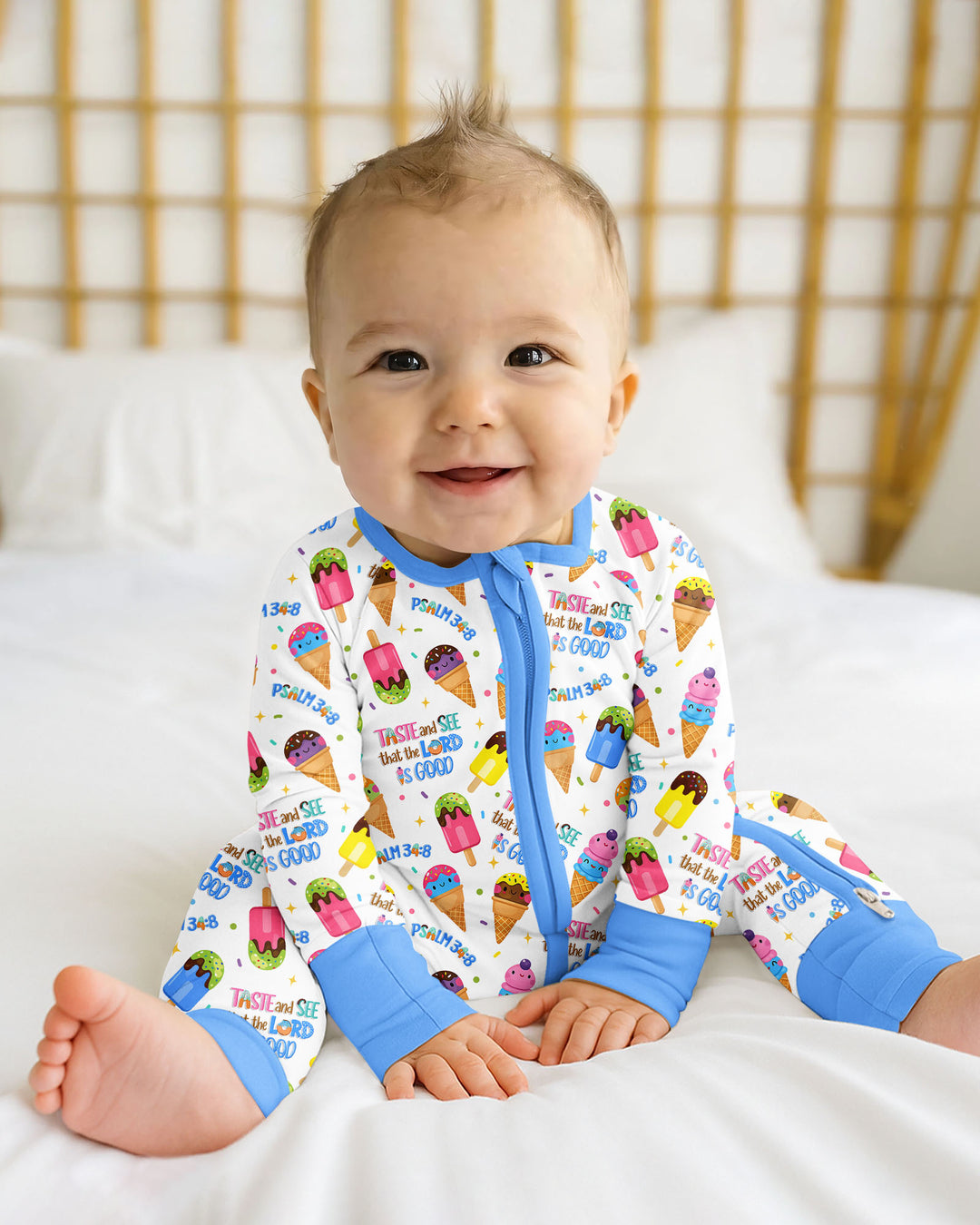 Gerippte Babykleidung mit individuellem Foto - Weich &amp; Skizzenhaft