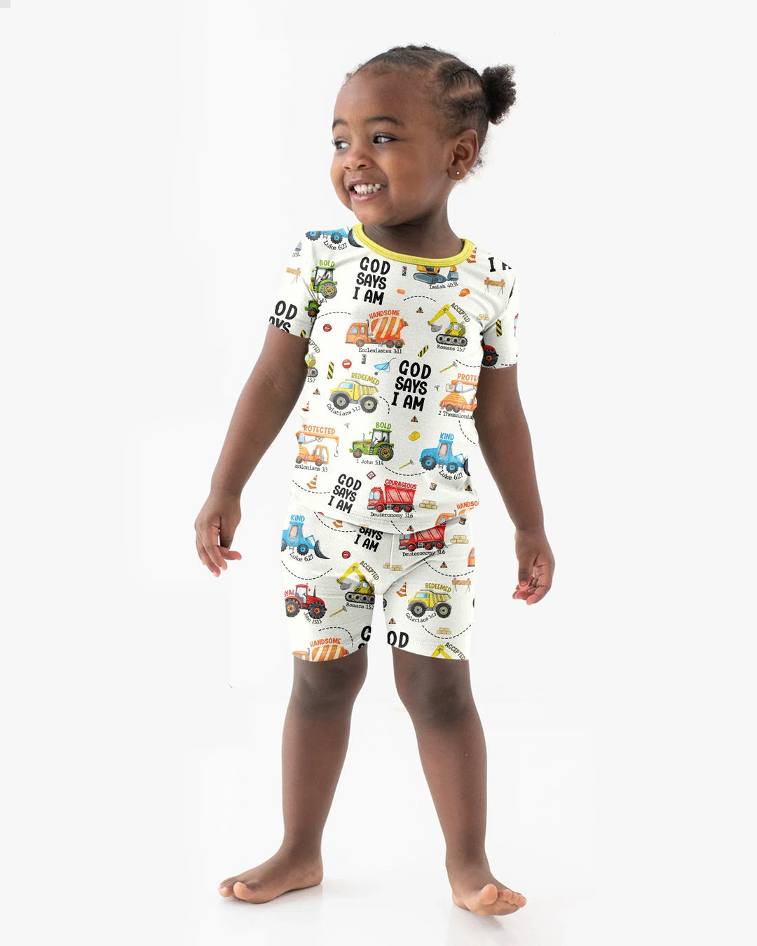 Zweiteiliges Pyjama-Set mit kurzen Ärmeln und Shorts im Sommer-Design