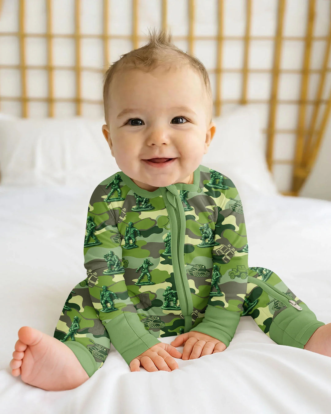 Gerippte Babykleidung mit individuellem Foto - Weich &amp; Skizzenhaft