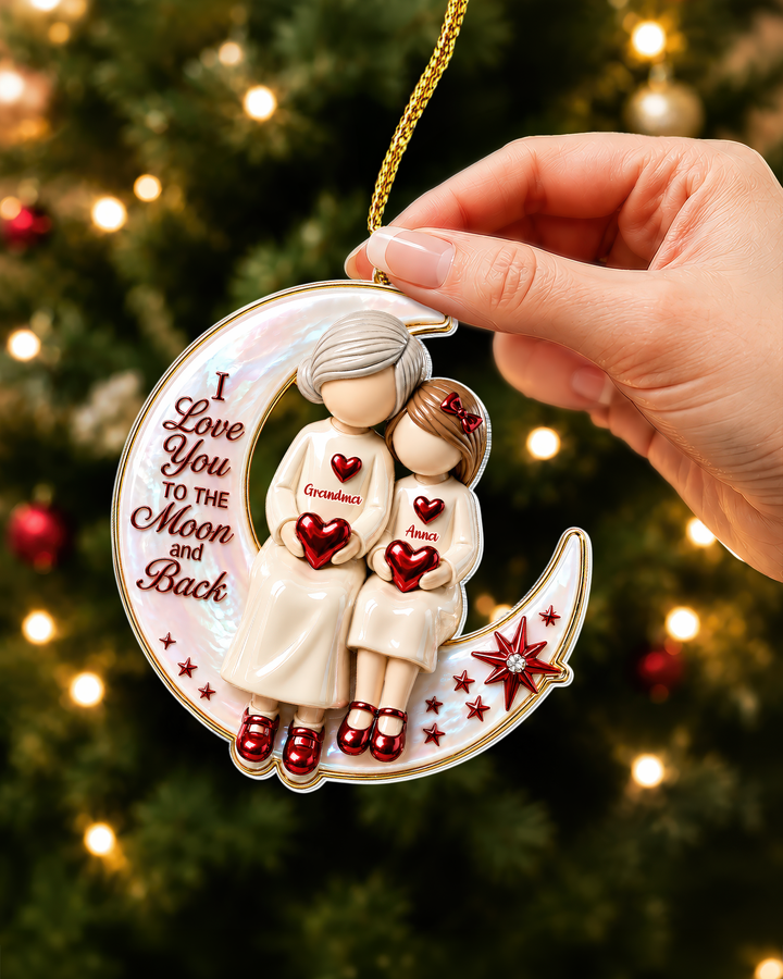 Love You To The Moon Acrylic Ornament