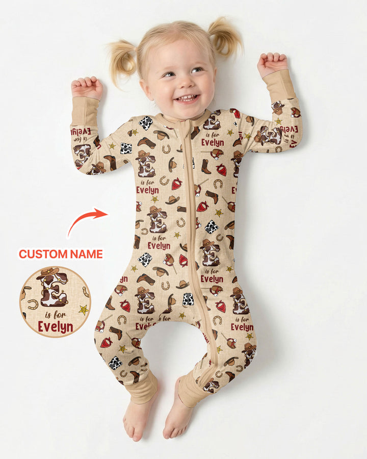 Little Wranglers Custom Name Bamboo Convertible Zippy