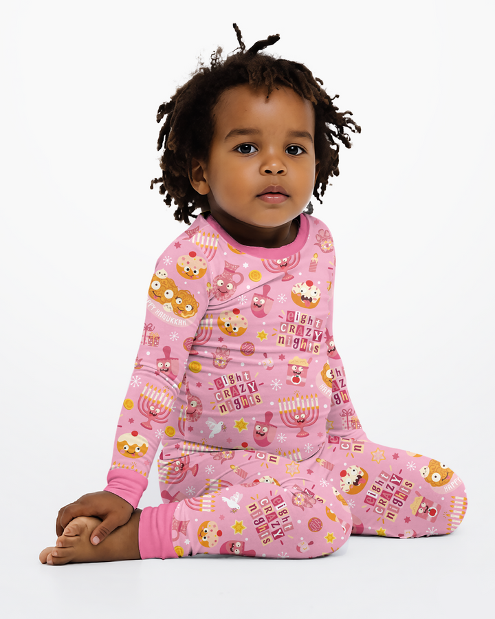 Eight Crazy Nights Bamboo Two Piece Long Sleeve Pajama Set