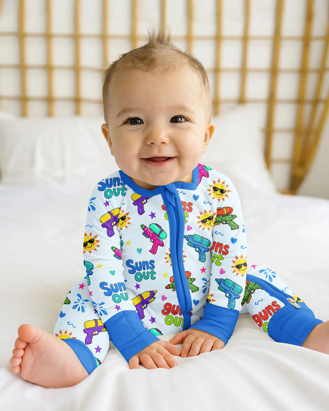 Gerippte Babykleidung mit individuellem Foto - Weich &amp; Skizzenhaft