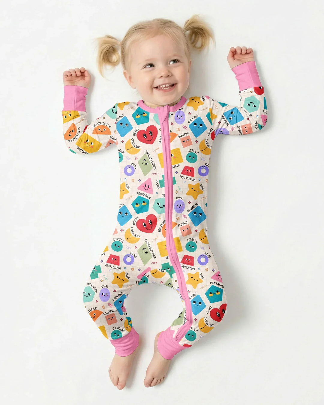 Happy Shape Squad Family Matching Bamboo Convertible Zippy