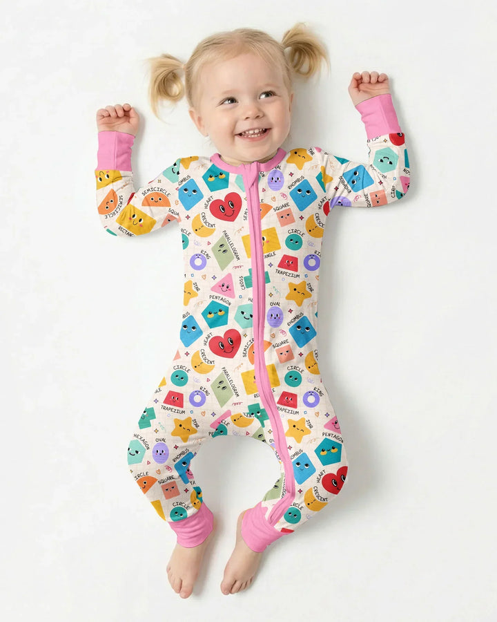 Happy Shape Squad Family Matching Bamboo Convertible Zippy