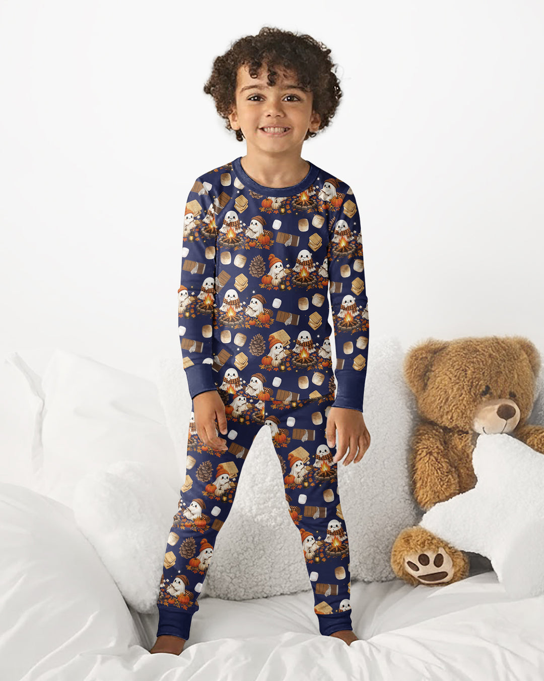 Campfire Boo Bamboo Two Piece Long Sleeve Pajama Set
