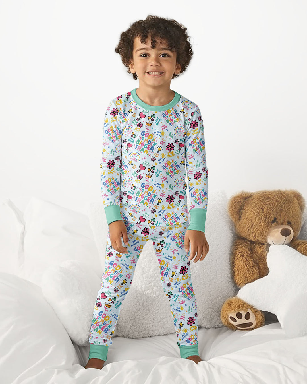 God Is So Much Bigger Bamboo Two Piece Long Sleeve Pajama Set