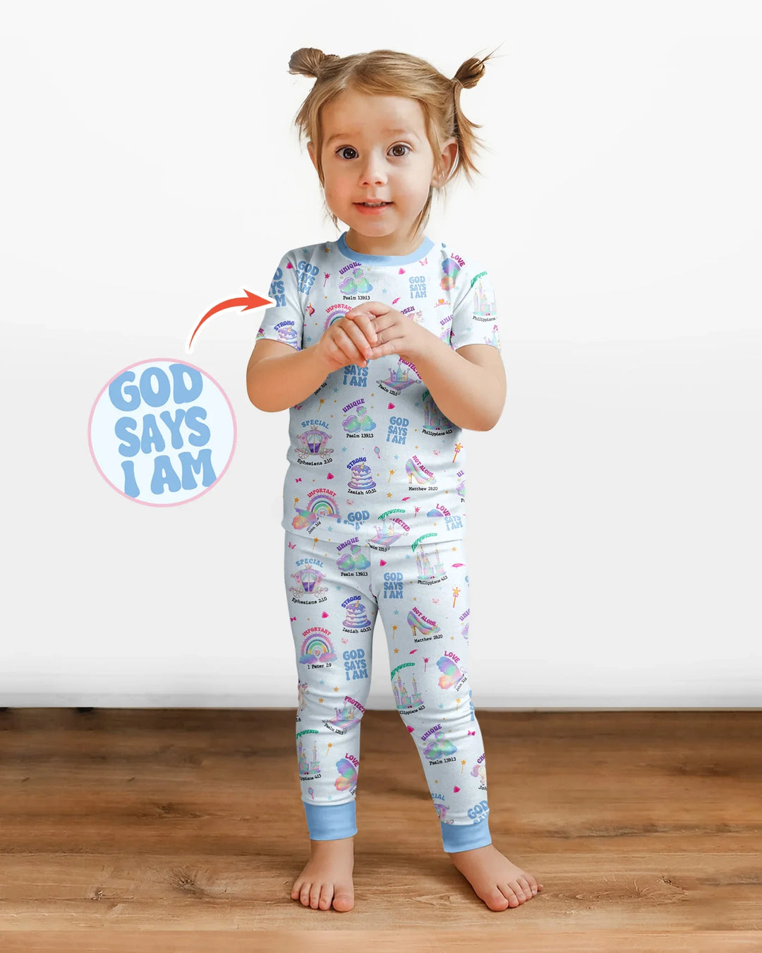 Zweiteiliges, kurzärmliges Pyjama-Set mit Marienkäfern