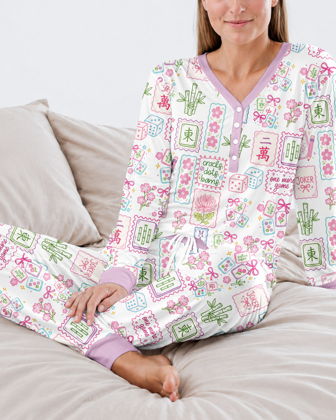 Cracks, Dots & Bams Mommy & Me Matching Bamboo Women Pajama Set
