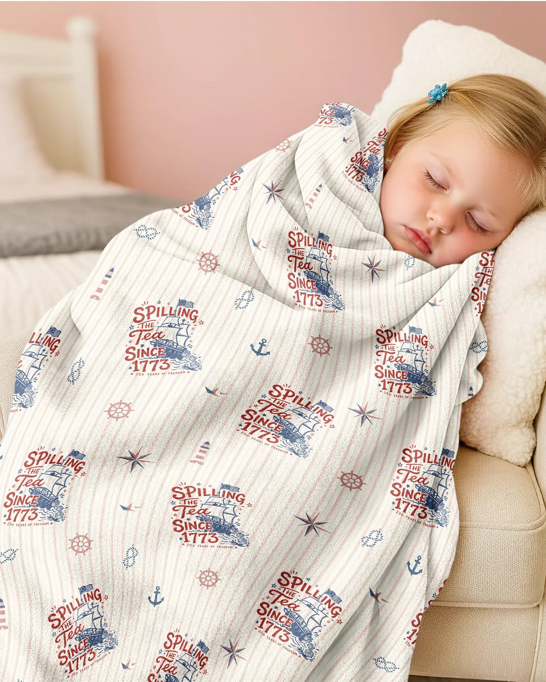 Spilling The Tea Since 1773 Family Matching Bamboo Blanket