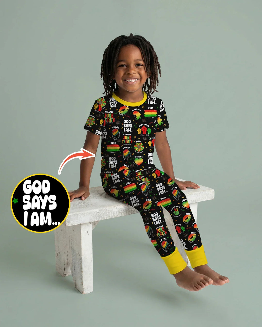 Zweiteiliges, kurzärmliges Pyjama-Set mit Marienkäfern