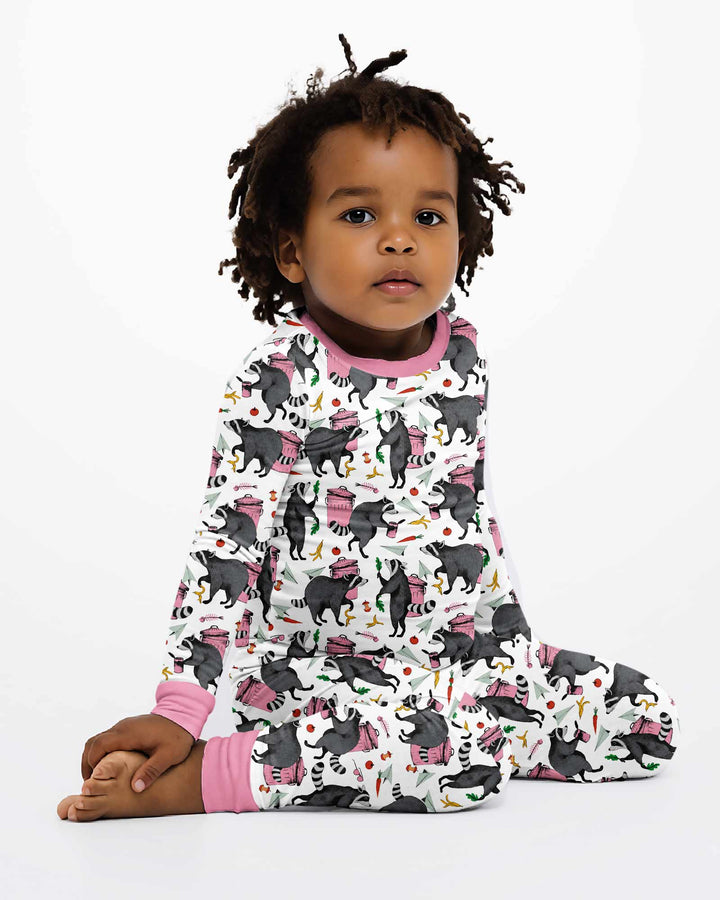 Trash Panda Adventures Bamboo Two Piece Long Sleeve Pajama Set