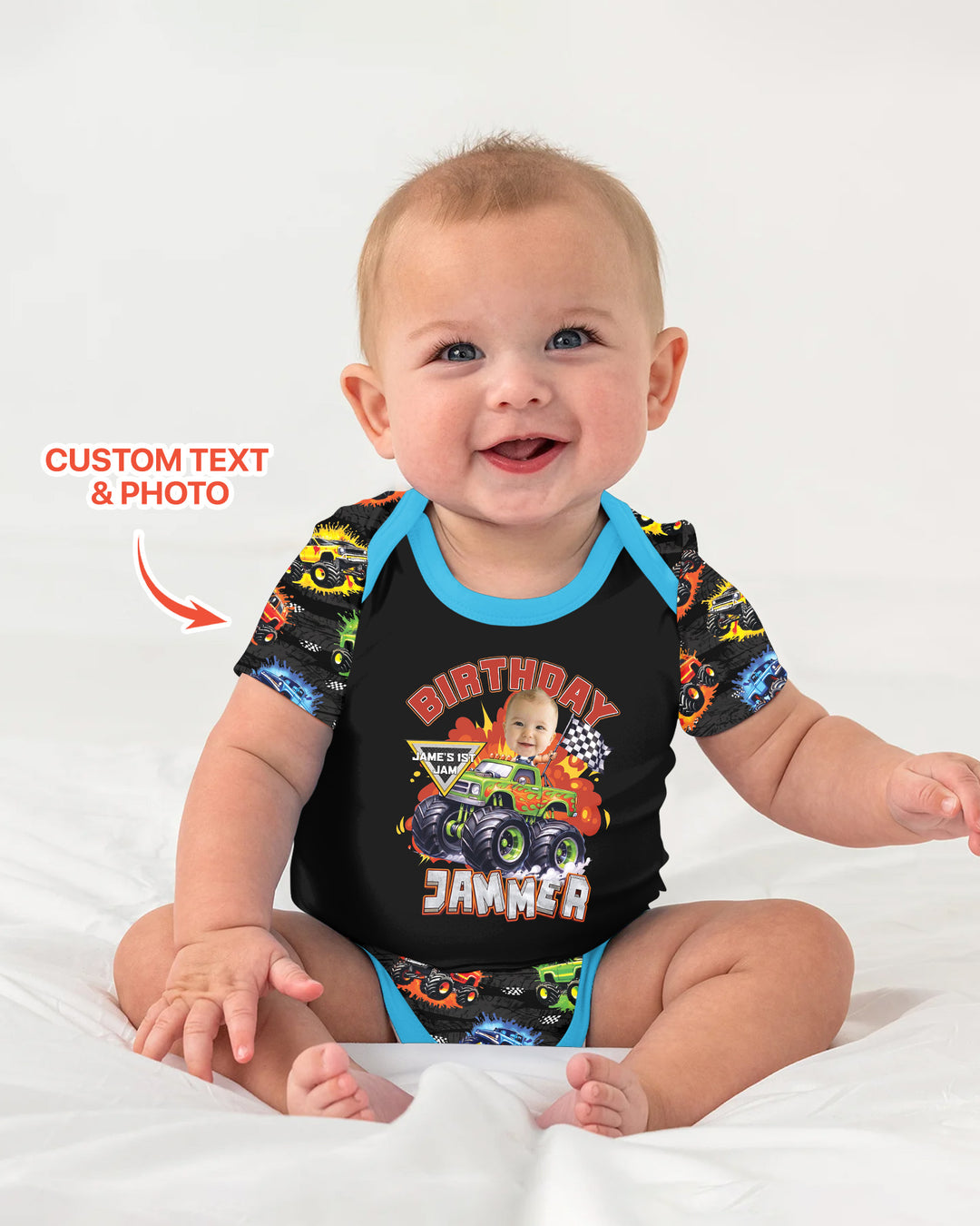 Birthday Truck Rally Bamboo Bodysuit