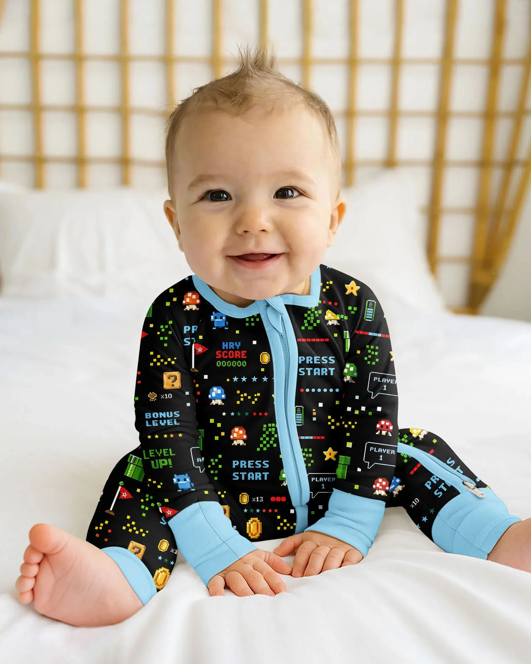 Gerippte Babykleidung mit individuellem Foto - Weich &amp; Skizzenhaft
