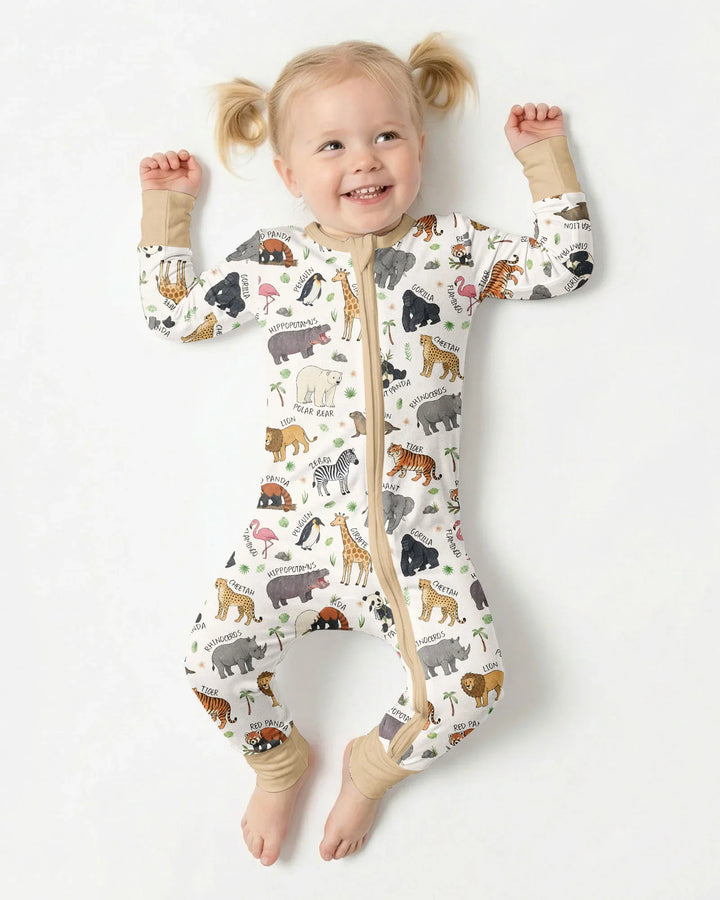 Safari Animals Bamboo Convertible Zippy