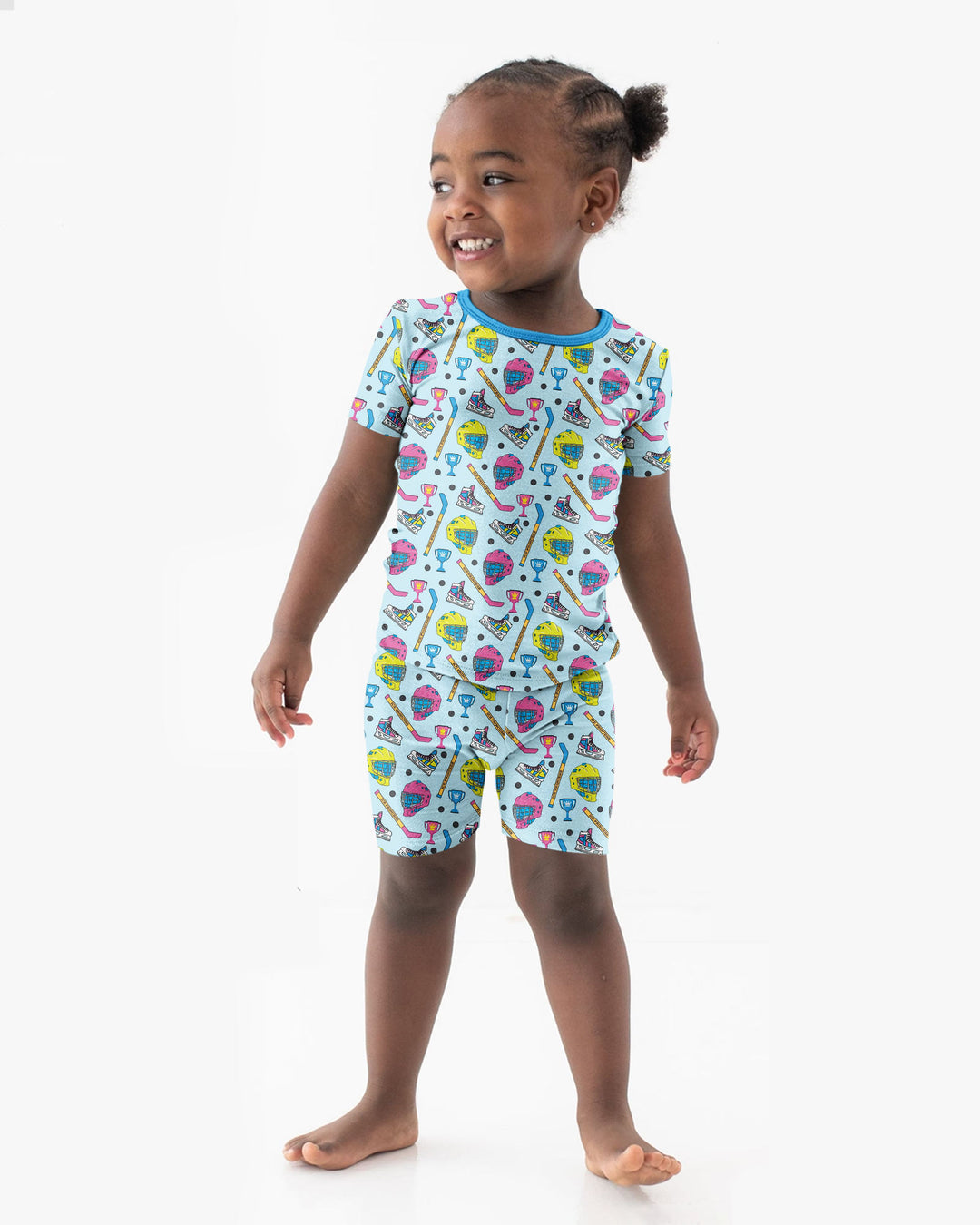 The Ice Hockey Princess Bamboo Two Piece Short Sleeve Shorts Pajama Set