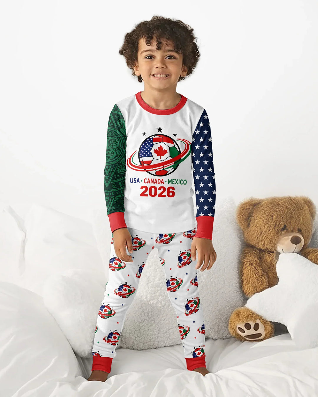 Zweiteiliges Langarm-Pyjama-Set mit Sommerfrüchten