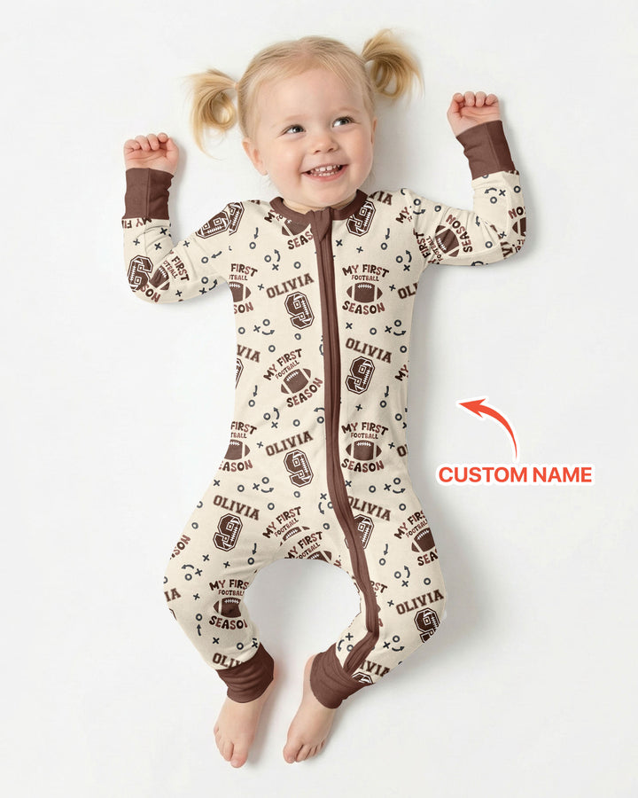 Custom Name My First Football Season Bamboo Convertible Zippy