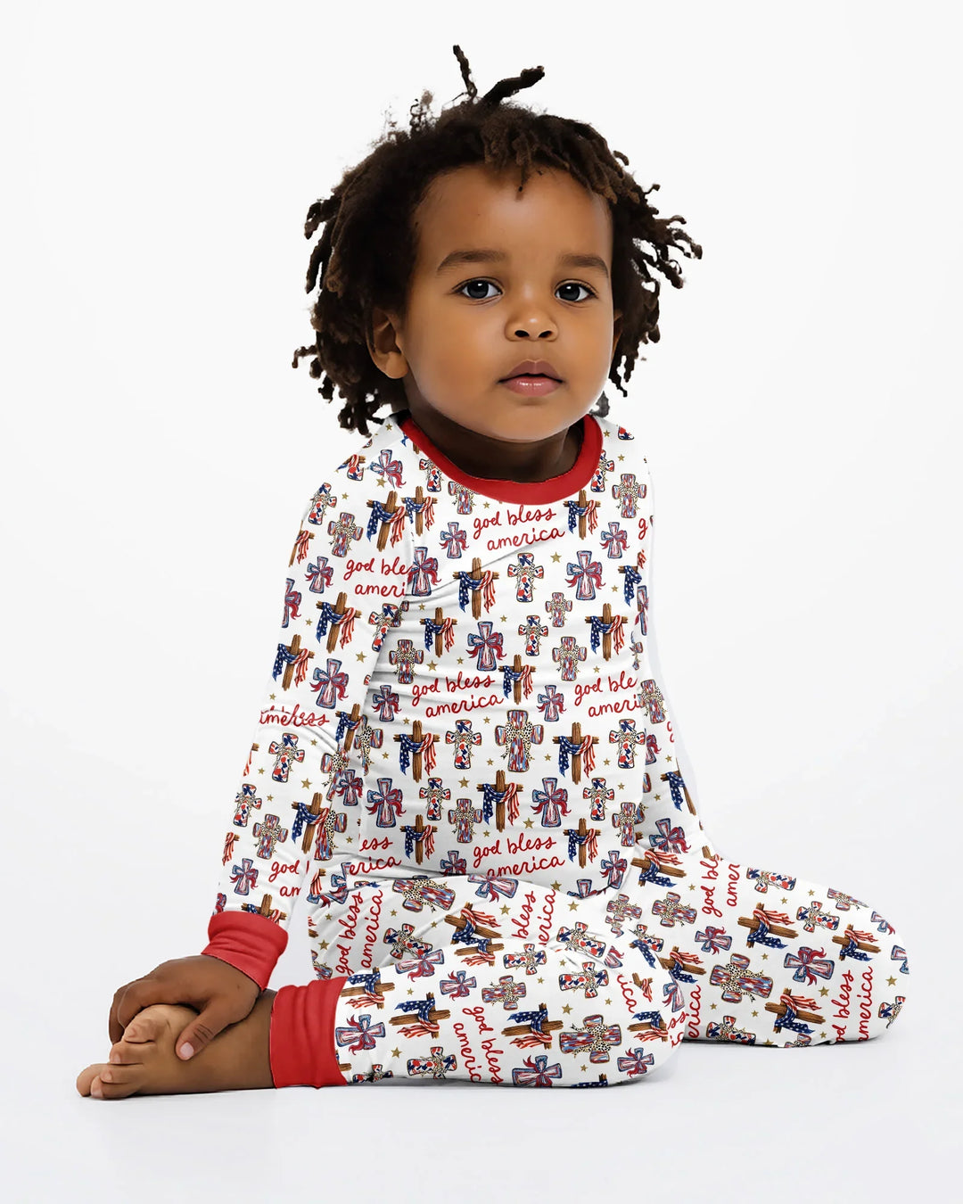 Zweiteiliges Langarm-Pyjama-Set mit Sommerfrüchten
