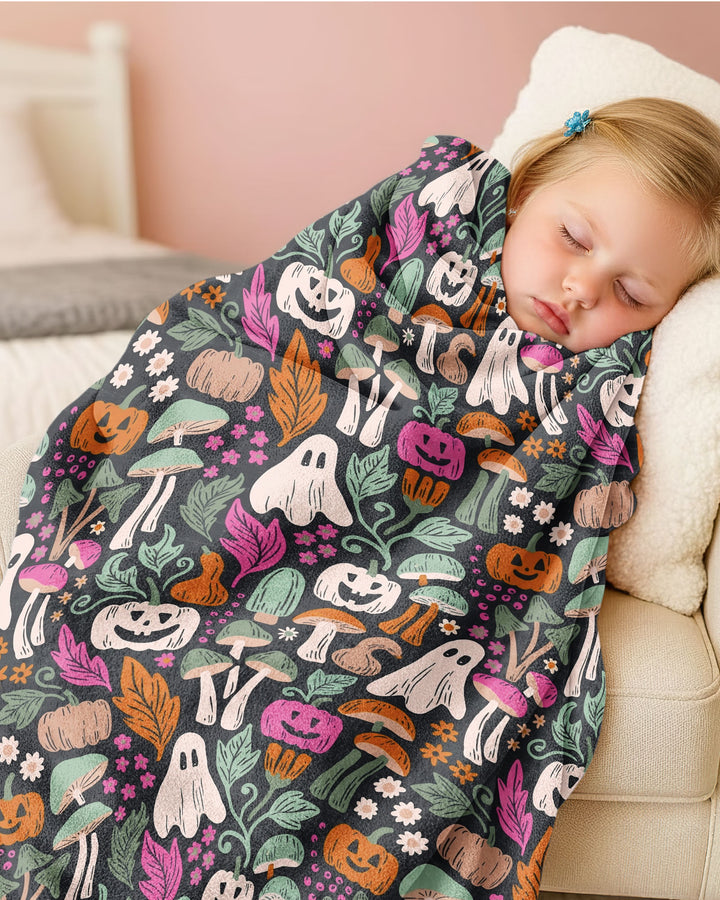 Dark Pumpkin Zona Bamboo Blanket