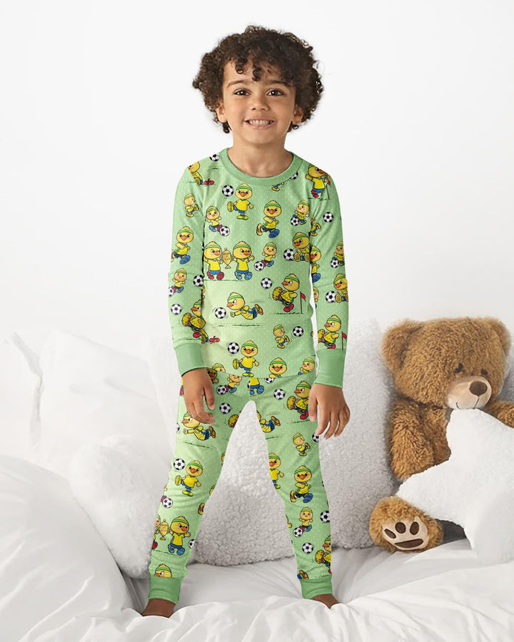Zweiteiliges Langarm-Pyjama-Set mit Sommerfrüchten