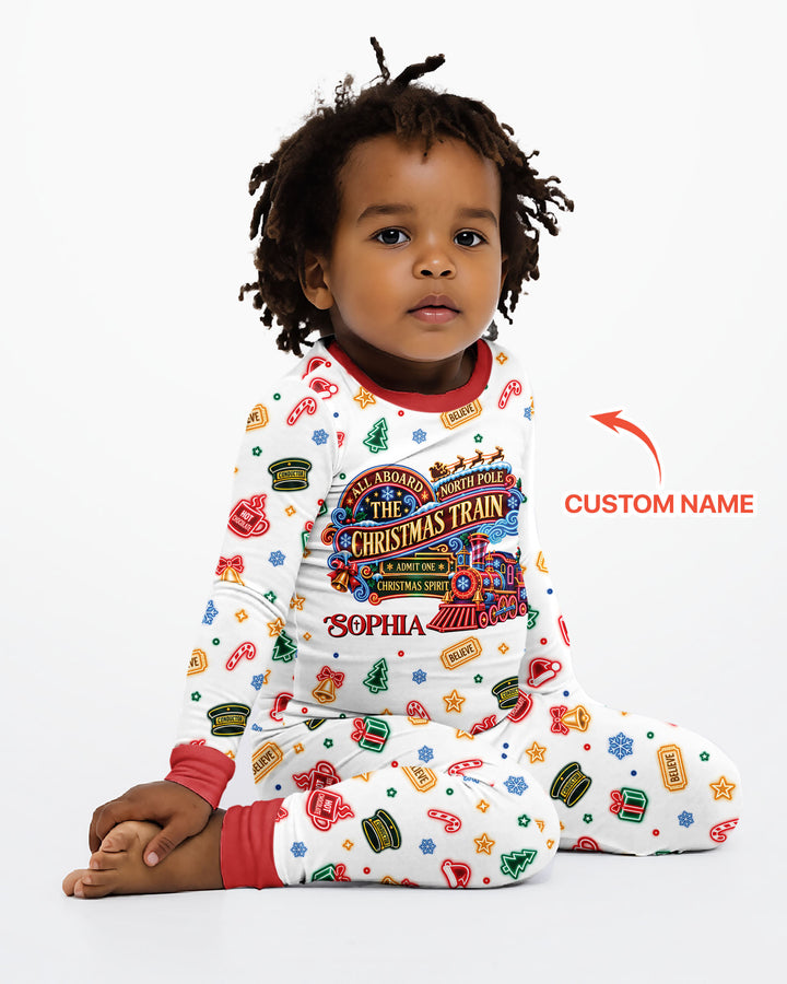 Christmas Spirit Express Bamboo Two Piece Long Sleeve Pajama Set