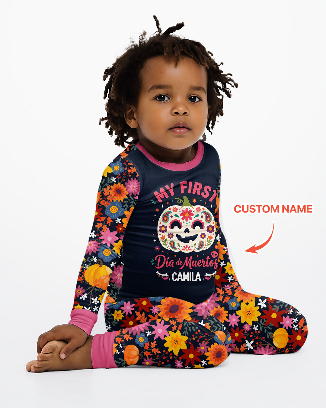 My first Dia de Muertos Bamboo Two Piece Long Sleeve Pajama Set