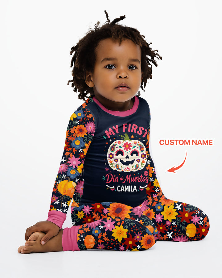 My first Dia de Muertos Bamboo Two Piece Long Sleeve Pajama Set