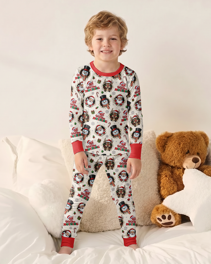 Funny Butt Christmas Squad Bamboo Two Piece Long Sleeve Pajama Set