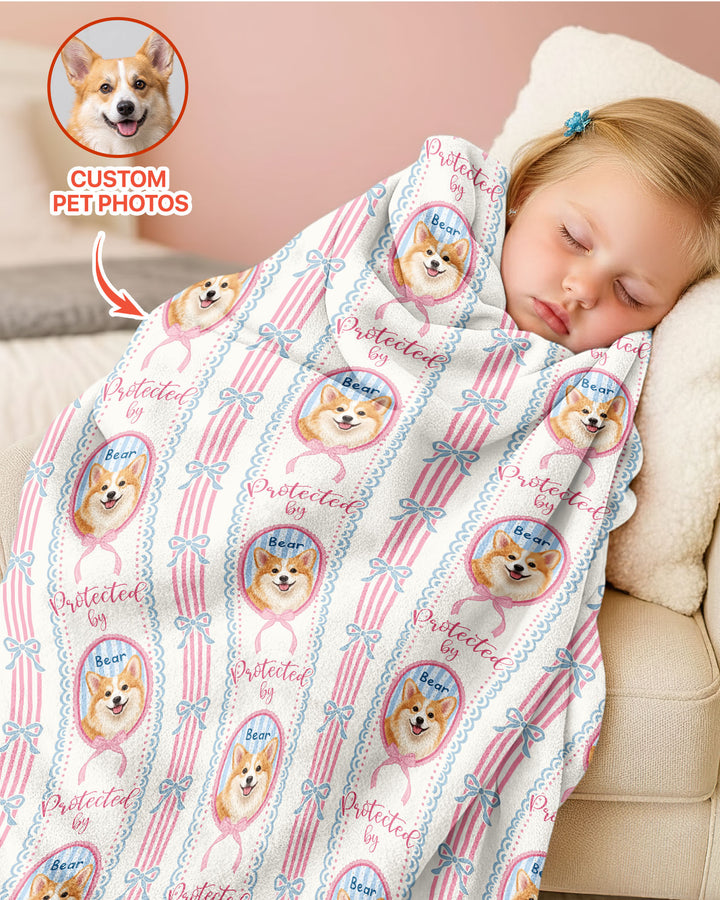 Custom Coquette Pet Photo Little Protector Bamboo Blanket