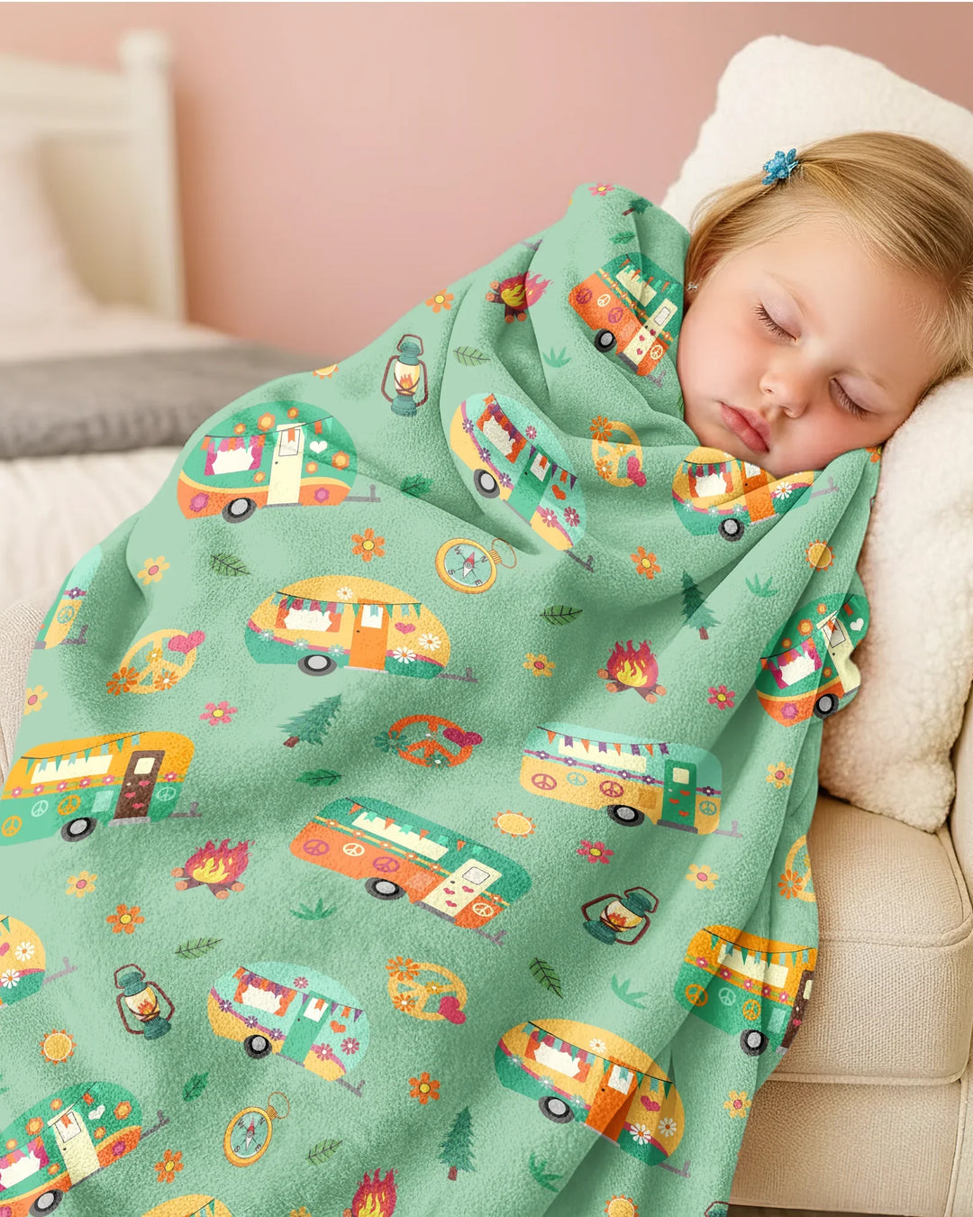 Happy Little Camper Bamboo Blanket