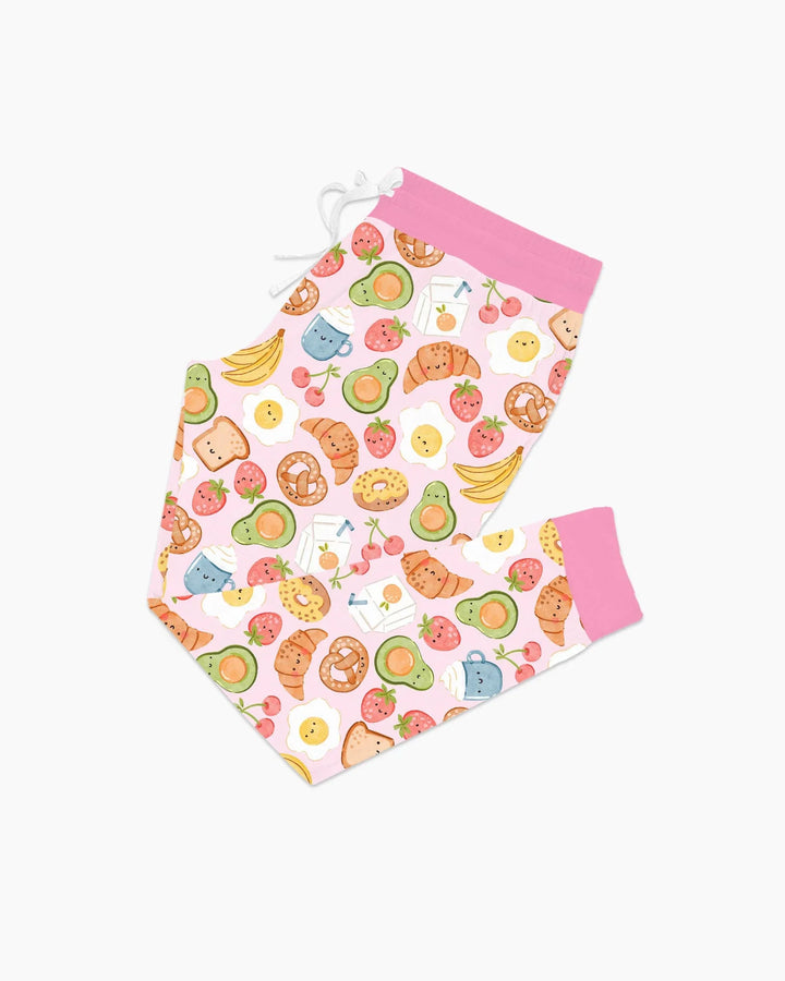 Breakfast Buddies Familien-Pyjama-Set aus Bambus für Damen