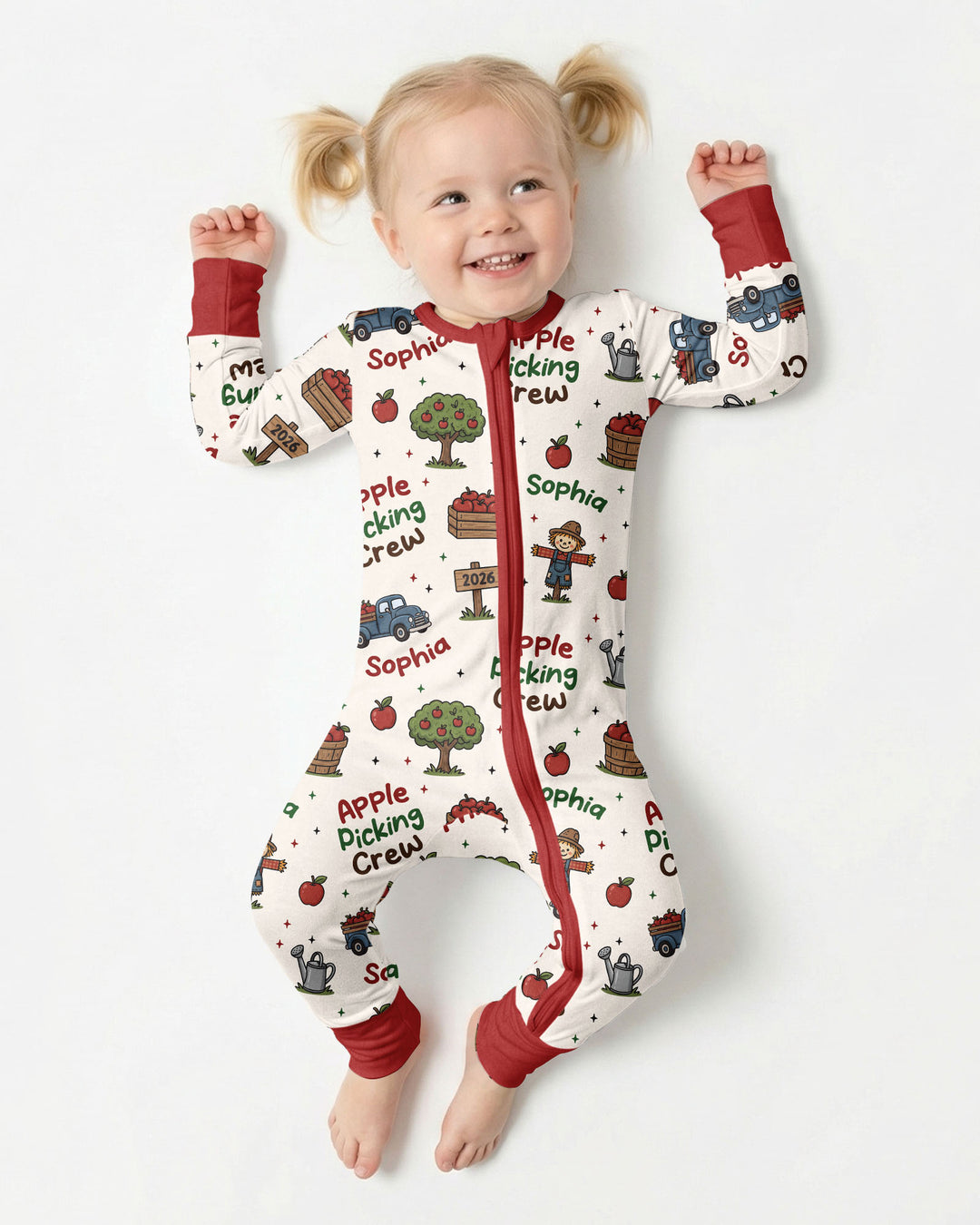Custom Name Apple Picking Crew Bamboo Convertible Zippy