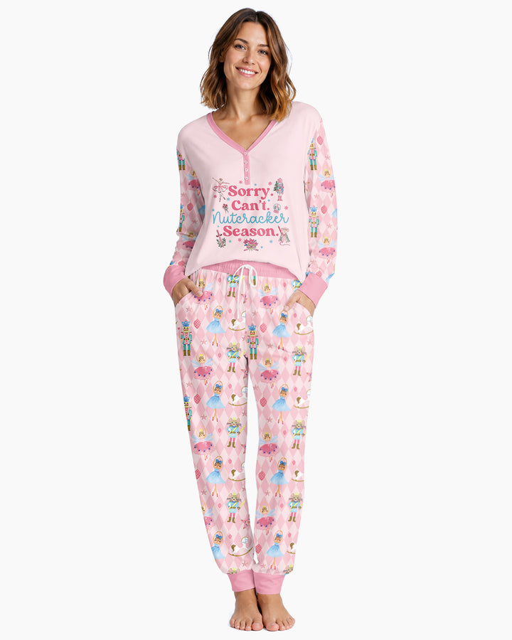 Sorry Can't Nutcracker Season Ballet Christmas Bamboo Women Pajama Set