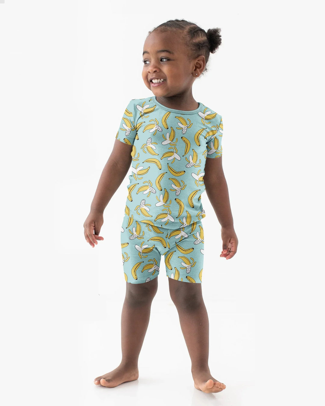 Bananas Bamboo Two Piece Short Sleeve Shorts Pajama Set
