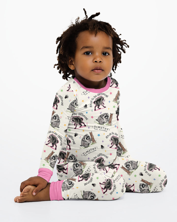 Zweiteiliges Langarm-Pyjama-Set mit Sommerfrüchten