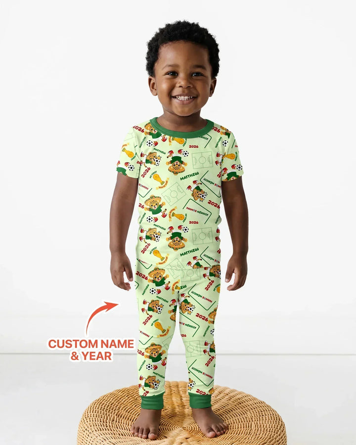 Zweiteiliges, kurzärmliges Pyjama-Set mit Marienkäfern