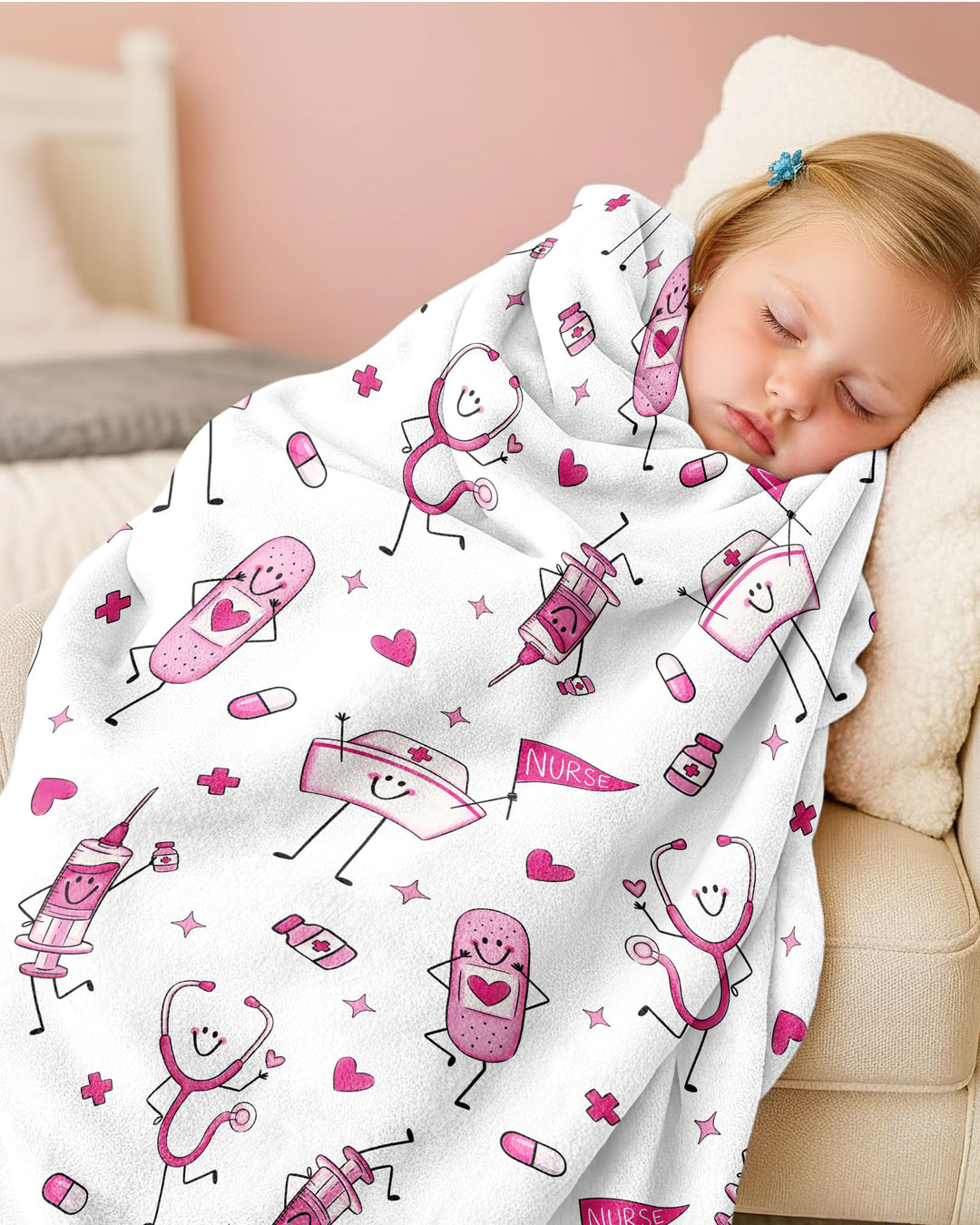 Cute Nurse Crew Bamboo Blanket