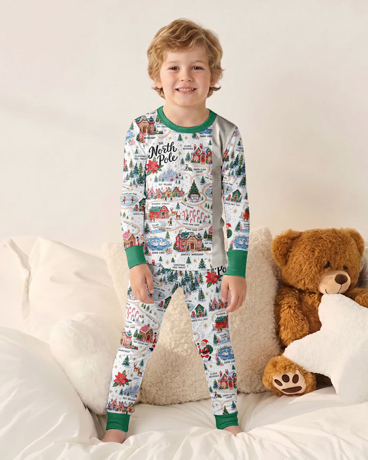 The North Pole Bamboo Two Piece Long Sleeve Pajama Set