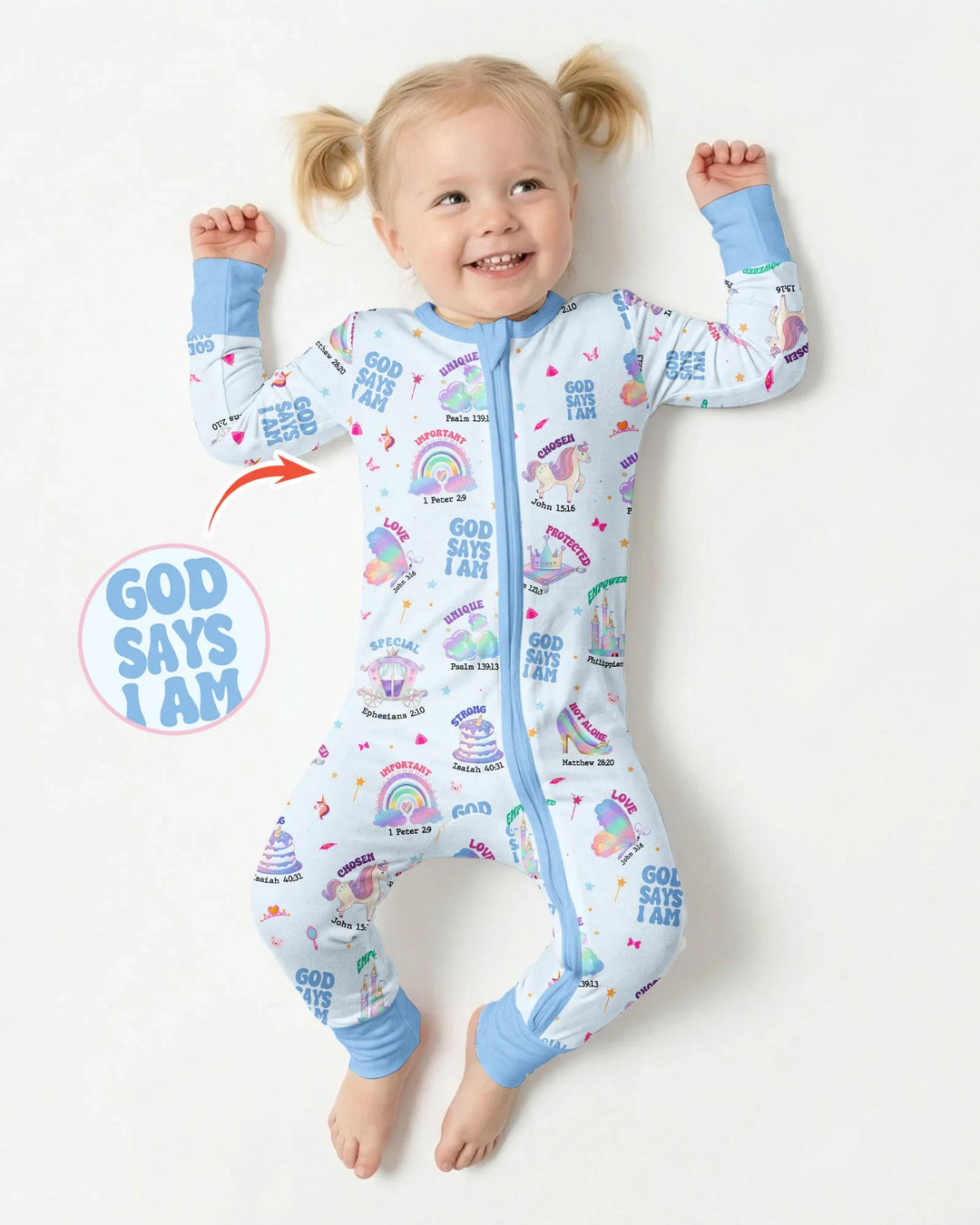 God Says I Am Girl Bamboo Convertible Zippy